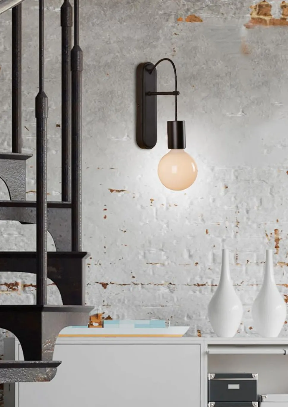 Kinkiet Alto 1x40W E27 czarny matowy