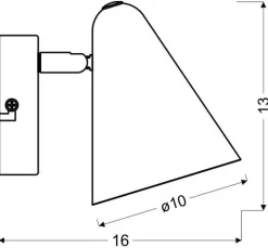Kinkiet Amor 1x40W E14 bananowy