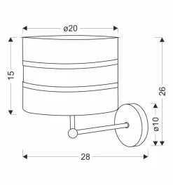 Kinkiet Andy lampa czarny 1x40W E27  abażur czarny+złoty