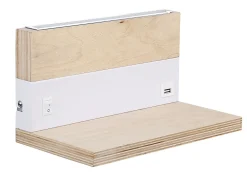 Kinkiet Anet lampa drewniany+biały  z półką 2x4W LED 4000K