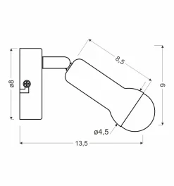 Kinkiet Arc 1x40W E14 satyna nikiel