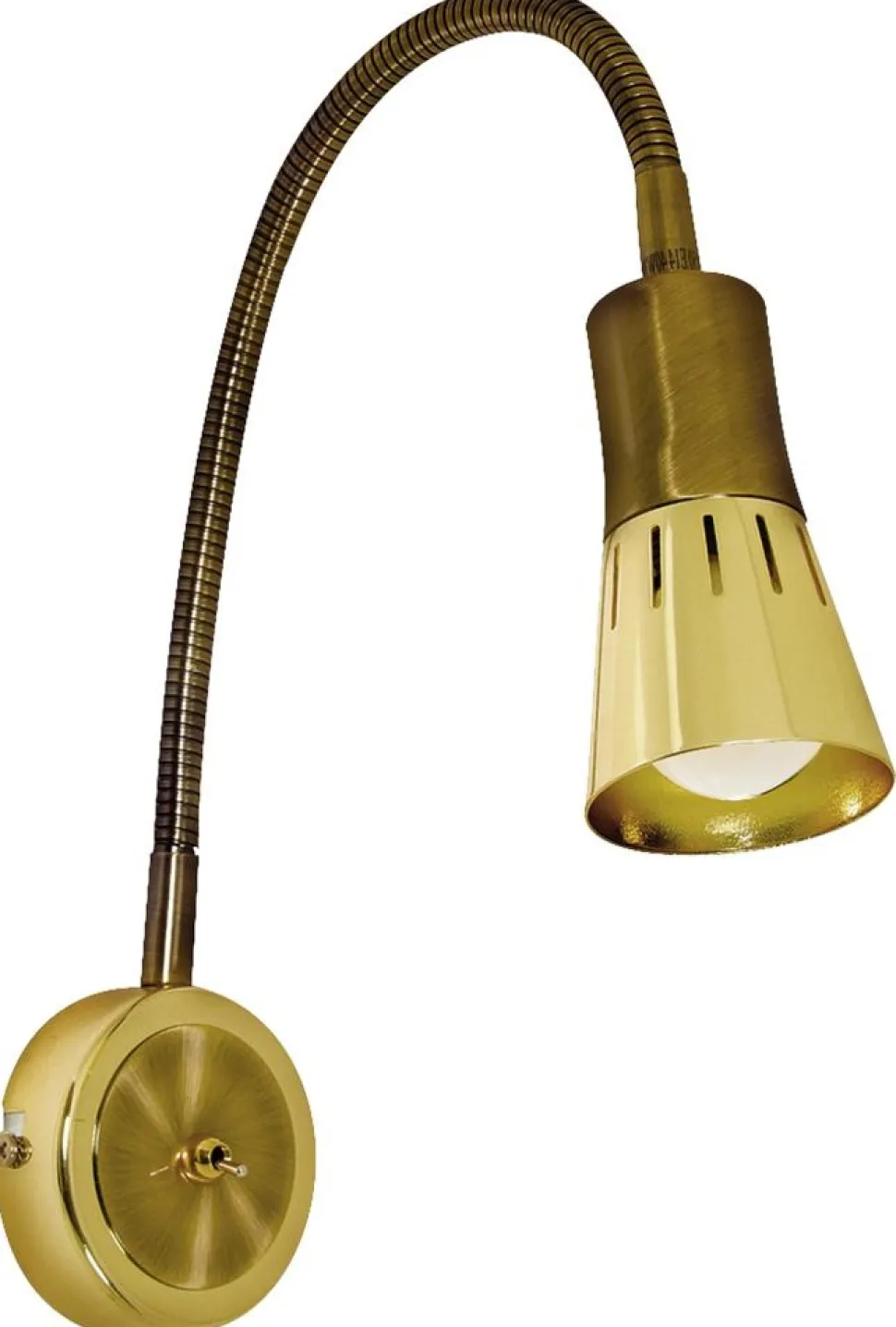 Kinkiet Arena wysięgnik 1*40W r50 E14 złoto patyn