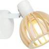 Kinkiet Atarri 1x25W E14 biały+drewno
