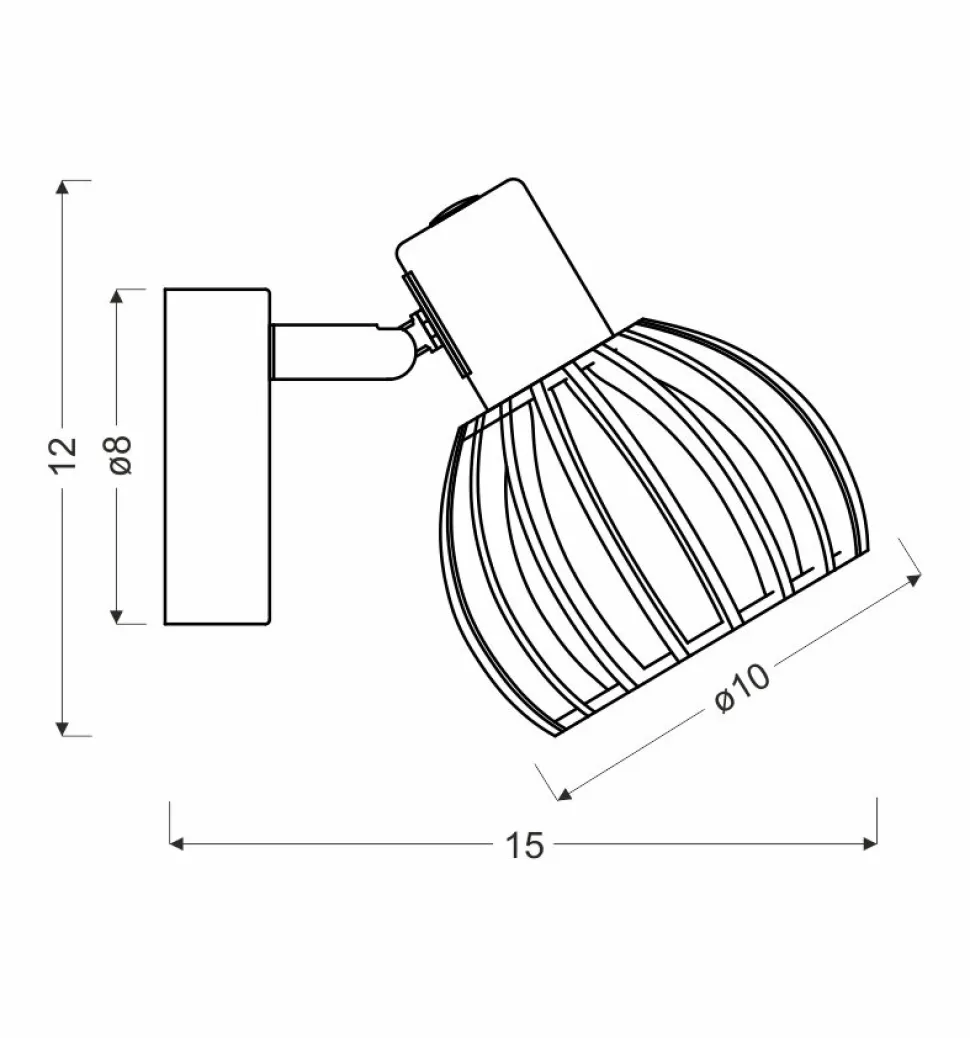 Kinkiet Atarri 1x25W E14 biały+drewno