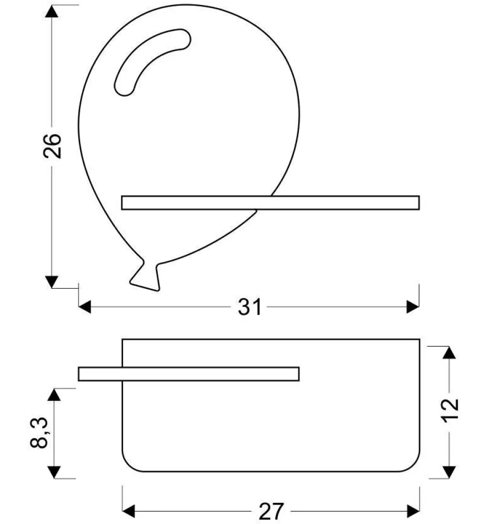 Kinkiet Balloon lampa 4W LED 4000K z ot iq kids z prze niebieski