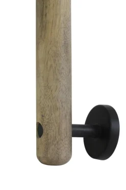 Kinkiet Banu czarny drewno