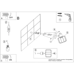 Kinkiet BELUCI 1 czarny