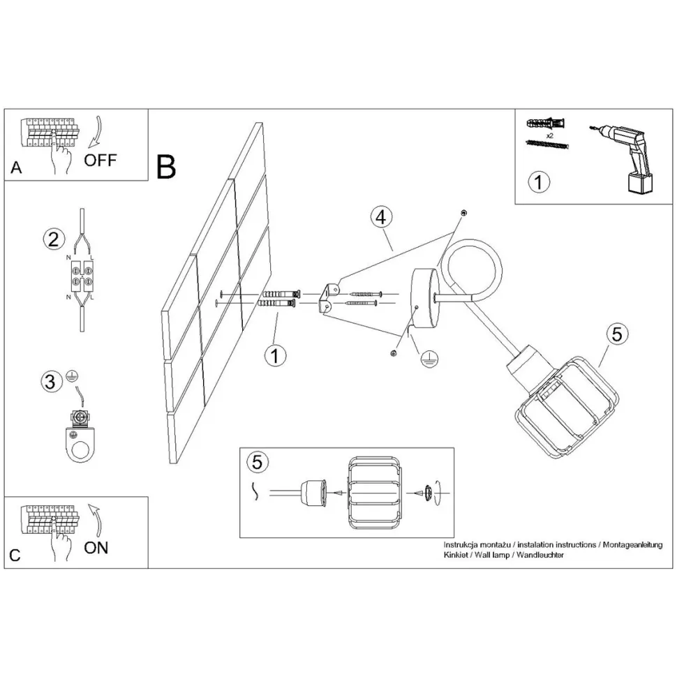 Kinkiet BELUCI 1S czarny