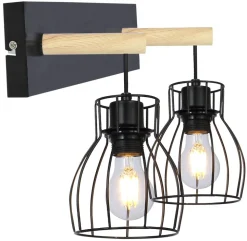 Kinkiet Bernita lampa 2x60W E27 czarny