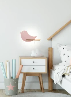 Kinkiet Bird lampa 5W LED 4000K iq kids  z przew różowy