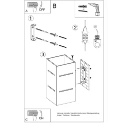 Kinkiet BLOCCO czarny