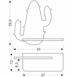 Kinkiet Cactus 2 lampa 4 LED 4000K iq kids z przew zielony