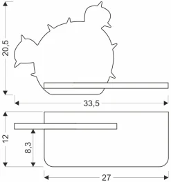 Kinkiet Cactus 3 lampa 4 LED 4000K iq kids z przew zielony