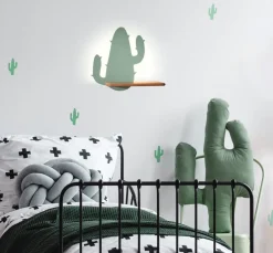 Kinkiet Cactus 2 lampa 4W LED 4000K iq  kids zielony
