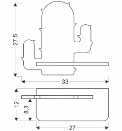 Kinkiet Cactus 1 lampa 4W LED 4000K iq  kids z przew zielony
