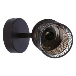 Kinkiet Canabera lampa kawowe złoto 1x40W E14 klosz bursztynowy
