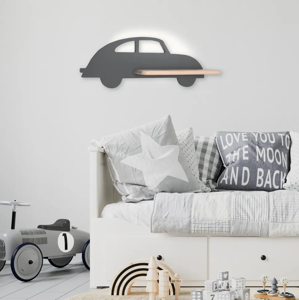 Kinkiet Car lampa 5W LED 4000K wp iq kids szary