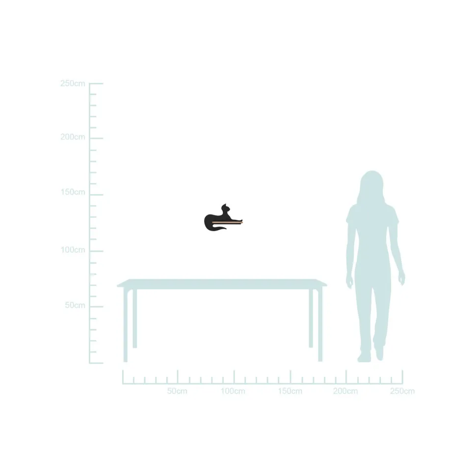 Kinkiet Cat lampa 5W LED 4000K iq kids z przew siedzący czarny