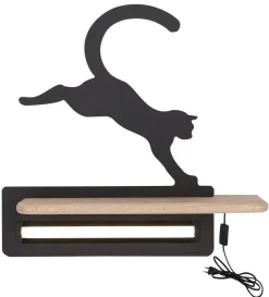 Kinkiet Cat lampa 5W LED 4000K iq kids z przew skaczący czarny