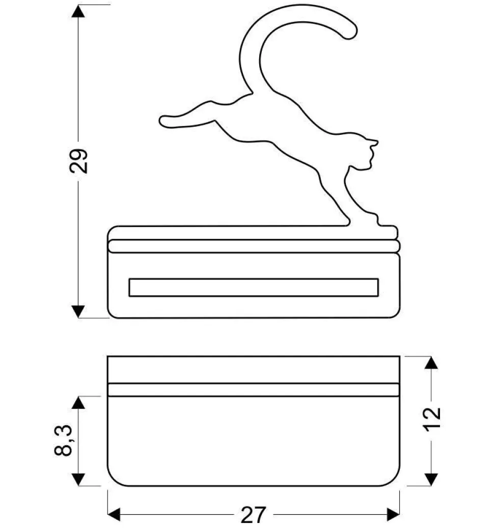 Kinkiet Cat lampa 5W LED 4000K iq kids z przew skaczący czarny