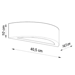 Kinkiet ceramiczny ATENA szary