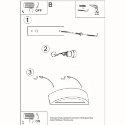 Kinkiet ceramiczny ATENA szary