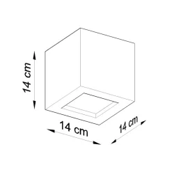 Kinkiet ceramiczny LEO czarny