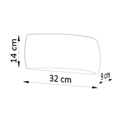 Kinkiet ceramiczny PONTIUS szary