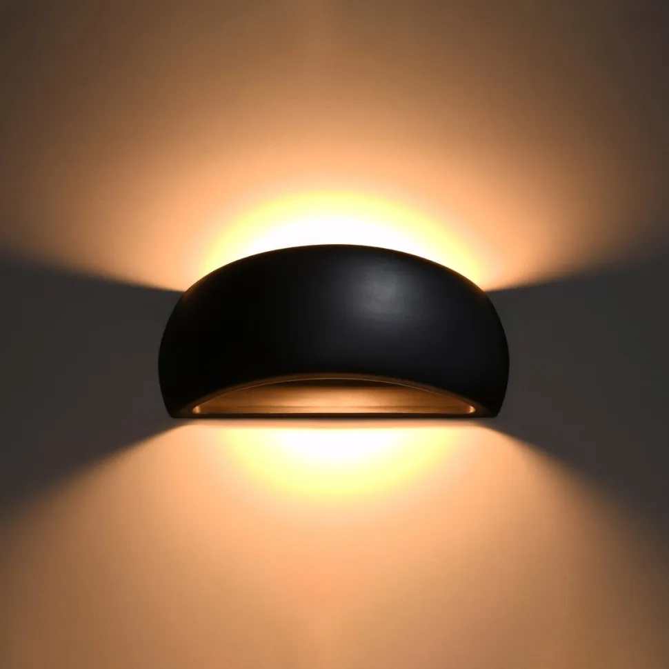 Kinkiet ceramiczny PONTIUS czarny