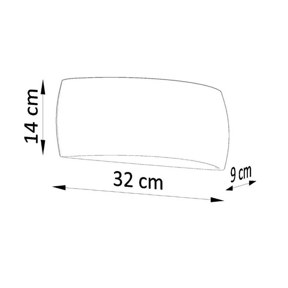Kinkiet ceramiczny PONTIUS czarny