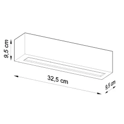 Kinkiet ceramiczny VEGA czarny