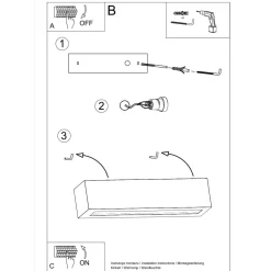 Kinkiet ceramiczny VEGA szary