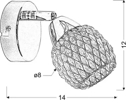 Kinkiet Clear 1x40W G9 transparentny