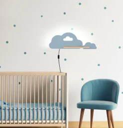 Kinkiet Cloud lampa 5W LED 4000K iq kids  z przew niebieski
