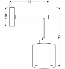 Kinkiet Combi lampa czarny 1x60W E27  abażur beżowy