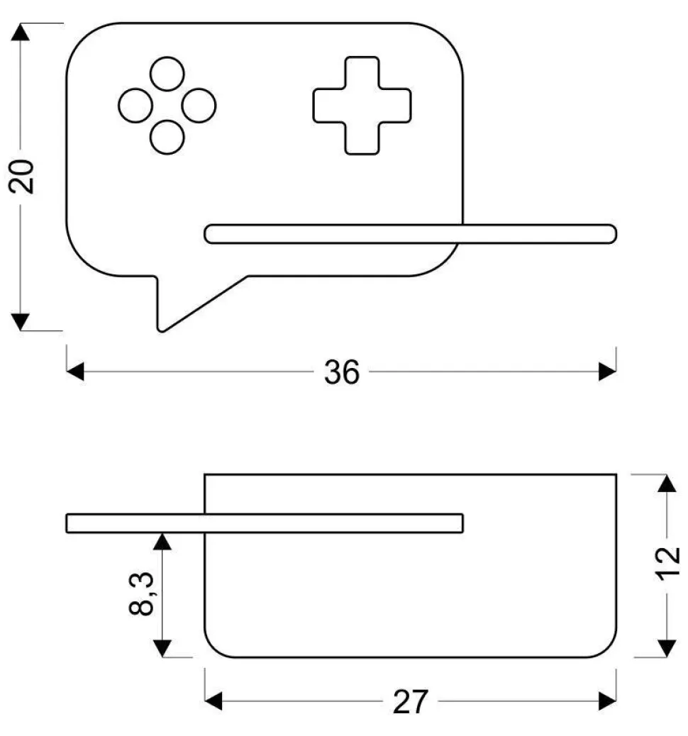 Kinkiet Console lampa 5W LED 4000K iq kids z przew czarny