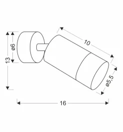 Kinkiet Conti lampa czarny 1x15W GU10  klosz czarny+drewniany
