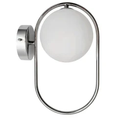 Kinkiet Cordel lampa chromowy 1x28W G9  klosz biały