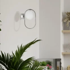 Kinkiet Cordel lampa chromowy 1x28W G9  klosz biały