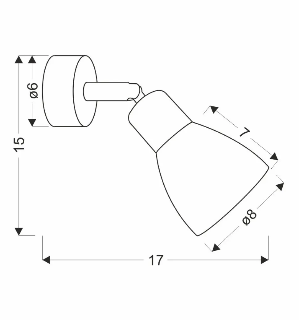 Kinkiet Costa 1x40W E14 czarny klosz biały