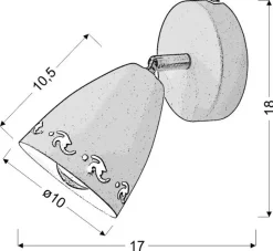 Kinkiet Coty 1x40W E14 biały mat