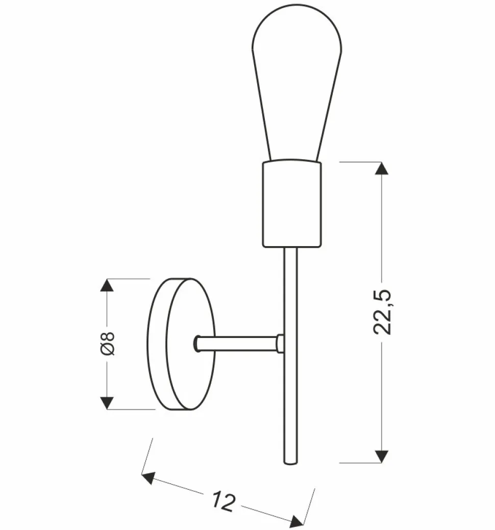 Kinkiet Crespilo lampa czarny 1x40 E27