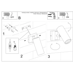 Kinkiet DIREZIONE biały