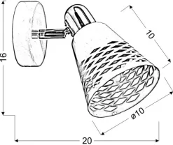 Kinkiet Discovery 1x40W E14 chrom/ biały