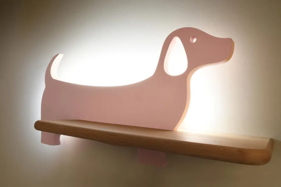 Kinkiet Dog lampa 5W LED 4000K iq kids różowy