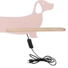Kinkiet Dog lampa 5W LED 4000K iq kids  z przew różowy