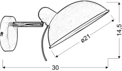 Kinkiet Durio 1x40W E14 biały
