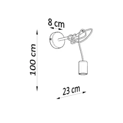 Kinkiet EDISON czarny