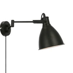 Kinkiet Espera lampa 1x40W E27 czarny  z przewodem przył. z wtyczką i włącznikiem