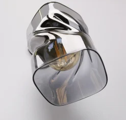 Kinkiet Felis lampa czarny 1x60W E27  klosz dymiony